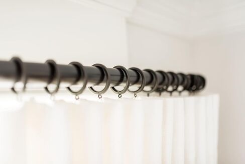 BlastHome® Luxury Curtain Rings – Premium Metal with Quiet, Smooth Nylon Inserts – Pinhooks and Clips Included – 1 1/2" Inside Diameter – 18 Rings for Two Standard Curtains – Brushed Gold in Saudi Arabia