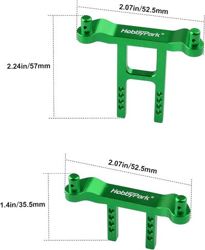 Hobbypark Aluminum Body Mounts Posts (Front & Rear), Clips, Washers for Traxxas 1/18 LaTrax Teton, Desert Prerunner, Replacement Parts of 7615 (Green) in Saudi Arabia