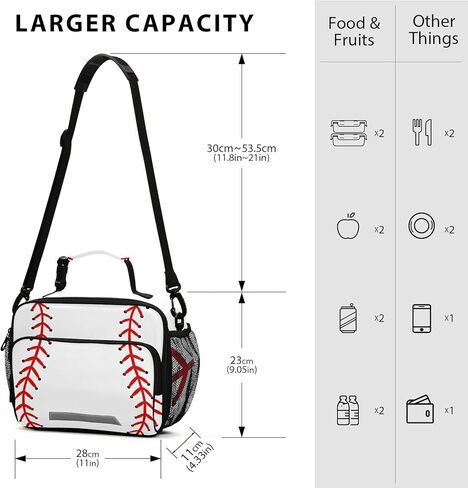 صندوق الغداء للأطفال للأطفال الصغار ، حقيبة غداء معزولة قابلة لإعادة الاستخدام للبيسبول للرعاية النهارية في الهواء الطلق في الهواء الطلق. in Kuwait