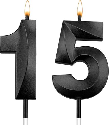 عيد ميلاد 18 شموع 18 شموع لزخارف عيد الميلاد الثامنة عشر للأولاد سعيد 18 كعكة عيد ميلاد أعلى 18 شموع عيد ميلاد أسود شموع 81 شمعة للكعكة in Kuwait
