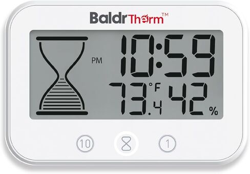 Digital Timer, Works as a Countdown Timer, Real-time Clock, Hygrometer Thermometer. IP67 Waterproof Safe for Kitchen Bathroom Use. (White) in Saudi Arabia