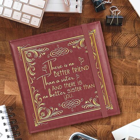ألبوم صور الأخوات لـ 3x5 4x6 5x7 صور ديي ذاكرة جلدية ألبوم Bestie Gifts Bff Photo Photo Book Soul Sisters Gifts (ألبوم Better Friend-Dark Blue) in Saudi Arabia