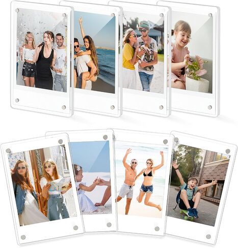 إطارات صور MODESTAR 4 × 6 لثلاجة 4 حزمة ، إطارات مغناطيسية للثلاجة الأكريليك لمكتب بطاقة بريدي in Saudi Arabia