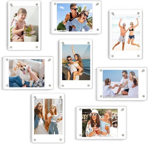 إطارات صور MODESTAR 4 × 6 لثلاجة 4 حزمة ، إطارات مغناطيسية للثلاجة الأكريليك لمكتب بطاقة بريدي in Saudi Arabia