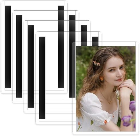 Nirvany 5 Pack 8.5 "× 11" إطارات صور مغناطيسية للثلاجة ، حاملي صور مغناطيسية كبيرة واضحة للثلاجة أو الخزانة أو المكتب ، مثالية للأعمال الفنية والجداول الزمنية والشهادات in Kuwait