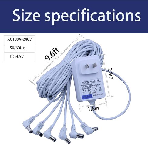 محول الطاقة AC/DC 4.5V متوافق مع ملحق Lemax المضاءة 74707 74295 84428 94565 Lemax Halloween Christmas Christmas Decordations Micro Lighting Decore (6 مخرجات) in Kuwait