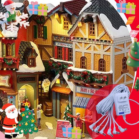 محول الطاقة AC/DC 4.5V متوافق مع ملحق Lemax المضاءة 74707 74295 84428 94565 Lemax Halloween Christmas Christmas Decordations Micro Lighting Decore (6 مخرجات) in Kuwait
