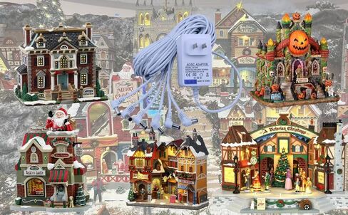 محول الطاقة AC/DC 4.5V متوافق مع ملحق Lemax المضاءة 74707 74295 84428 94565 Lemax Halloween Christmas Christmas Decordations Micro Lighting Decore (6 مخرجات) in Kuwait