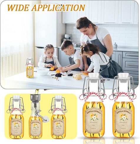 20 Pack 4 oz swing top glass bottle vanilla jars bottles with airtight stoppers amber for Kombucha Kefir Vanilla Extract beer(bonus gaskets rope brush labels and funnel) in Saudi Arabia