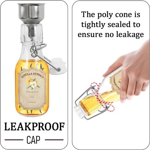 20 Pack 4 oz swing top glass bottle vanilla jars bottles with airtight stoppers amber for Kombucha Kefir Vanilla Extract beer(bonus gaskets rope brush labels and funnel) in Saudi Arabia