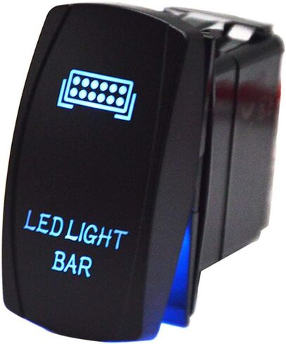 5pin Bumper Light Bar Rocker Switch Blue Backlit LED Light On-Off 12V 24V Compatible with UTV Polaris Ranger RZR XP Turbo Can Am Commander Maverick X3 in Saudi Arabia