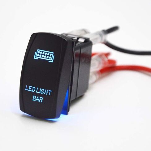5pin Bumper Light Bar Rocker Switch Blue Backlit LED Light On-Off 12V 24V Compatible with UTV Polaris Ranger RZR XP Turbo Can Am Commander Maverick X3 in Saudi Arabia
