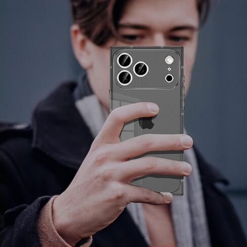 حافظة Tzomsze لهاتف iPhone 16 Pro Max، حافظة شفافة، حماية الكاميرا وزوايا معززة من مادة TPU غطاء نحيف مقاوم للصدمات للنساء والفتيات 6.9 بوصة - شفاف in Saudi Arabia