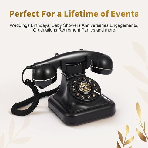 Audio Guest Book Wedding Phone, Audio Guest Book Record Customized Audio Messages Guest Book Alternatives Classic Retro Phone for Parties Birthdays Rentals Confessions Special Occasions (White) in Saudi Arabia