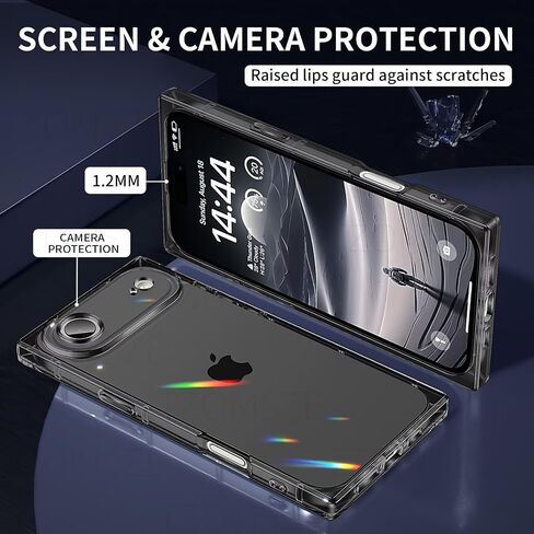 Tzomsze Case for iPhone 16 Pro Max Clear Case,Camera Protection & Reinforced Corners TPU Slim Shockproof Case Cover for Women Girls 6.9 inch-Clear in Saudi Arabia