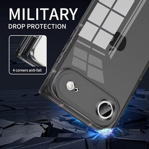 Tzomsze Case for iPhone 16 Pro Max Clear Case,Camera Protection & Reinforced Corners TPU Slim Shockproof Case Cover for Women Girls 6.9 inch-Clear in Saudi Arabia