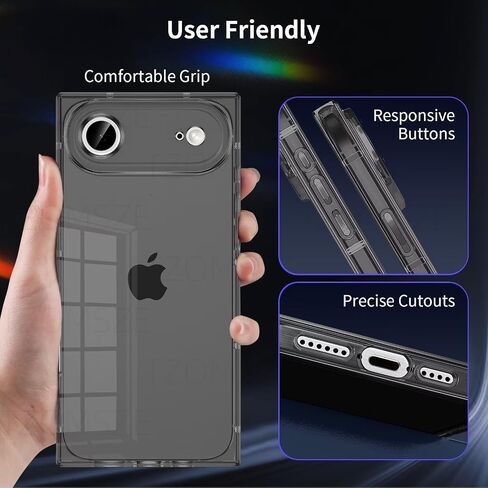 Tzomsze Case for iPhone 16 Pro Max Clear Case,Camera Protection & Reinforced Corners TPU Slim Shockproof Case Cover for Women Girls 6.9 inch-Clear in Saudi Arabia