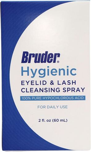 Bruder Hygienic Eyelid Solution Spray - Non-Irritating Pure Hypochlorous in Saline, Calm, Skincare, Daily Use Eyelid and Lash Cleanser, Eye Cleansing Spray (30mL) in Saudi Arabia