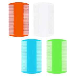 4 PCS قمل مشط ، مزدوج متعدد الأغراض متعددة الأغراض مشط رأس الأسنان رأس الأسنان لإزالة البراغيث قشرة الرأس الكبار (4 ألوان) in Kuwait
