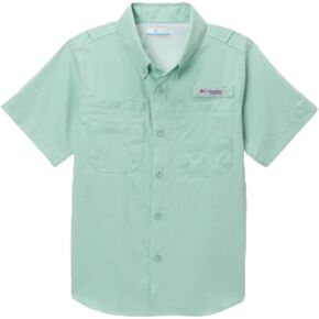 كولومبيا بويز PFG Tamiami Short Sleeve Shirt ، Misty Jade ، Medium in Kuwait