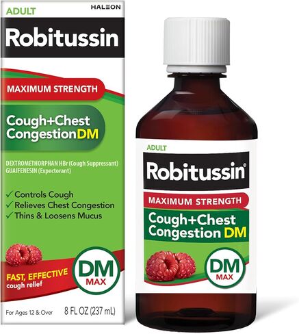 Robitussin البالغ أقصى قوة السعال + احتقان الصدر DM Max (8 fl. أوقية in Kuwait