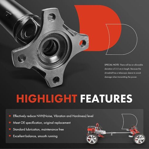 A-Premium Front Complete Drive Shaft Prop Shaft Driveshaft Assembly Compatible with Ram 1500 2012 2013 2014 2015 2016 2017, 4WD, Replace# 52123021AD, 52123021AE in Saudi Arabia