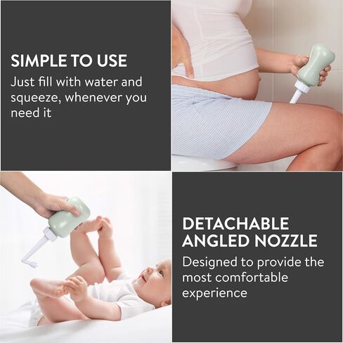 Peri Bottle - Postpartum and Perineal Care - Portable Travel Bidet Sprayer for Women or Men - Handheld Jet Spray Bottle for Toilet - New Mom After Birth Recovery Essentials in Saudi Arabia