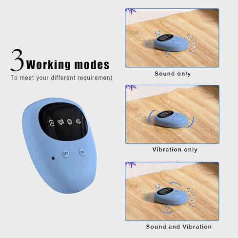 إنذار نخول لاسلكي للبنين والبنات ، USB قابلة لإعادة الشحن ، 3 أوضاع عمل ، إنذار التبول للأطفال ، الأزرق in Kuwait