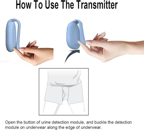 إنذار نخول لاسلكي للبنين والبنات ، USB قابلة لإعادة الشحن ، 3 أوضاع عمل ، إنذار التبول للأطفال ، الأزرق in Kuwait
