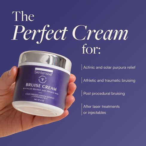 SKINTENSIVE Arnica Bruise Cream for Thin Skin - Moisturizing, Vitamin K C and E, Skin Renewal, 4 Oz in Saudi Arabia