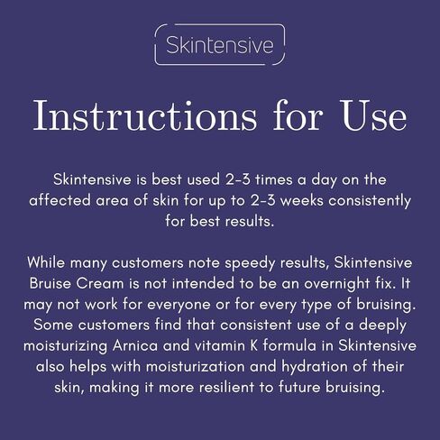 SKINTENSIVE Arnica Bruise Cream for Thin Skin - Moisturizing, Vitamin K C and E, Skin Renewal, 4 Oz in Saudi Arabia