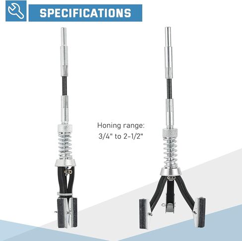 ATPEAM Engine Cylinder Hone Tool Adjustable Deglazer Set for Grinding Holes from 1-1/4" to 3-1/2" Diameter with Extra 3-Piece 2" Long Stones 220 Grit in Kuwait