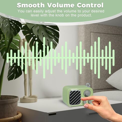 Vintage Style White Noise Machine with 16 Soothing Sounds – Portable Sleep Sound Device with Timer & Adjustable Volume for Baby, Kids, Adults, Travel & Office (Sprout Green, Portable) in Saudi Arabia