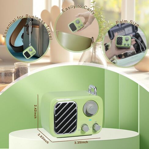 Vintage Style White Noise Machine with 16 Soothing Sounds – Portable Sleep Sound Device with Timer & Adjustable Volume for Baby, Kids, Adults, Travel & Office (Sprout Green, Portable) in Saudi Arabia