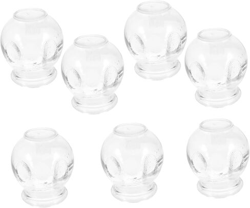 7-Piece Thickened Glass Cupping Set for Home Use Vacuum Massage Therapy Suction Cups for Body Relaxation and Pain Relief in Saudi Arabia