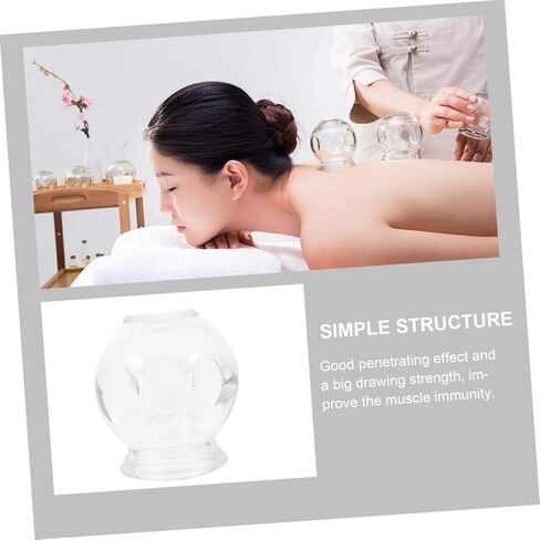 7-Piece Thickened Glass Cupping Set for Home Use Vacuum Massage Therapy Suction Cups for Body Relaxation and Pain Relief in Saudi Arabia