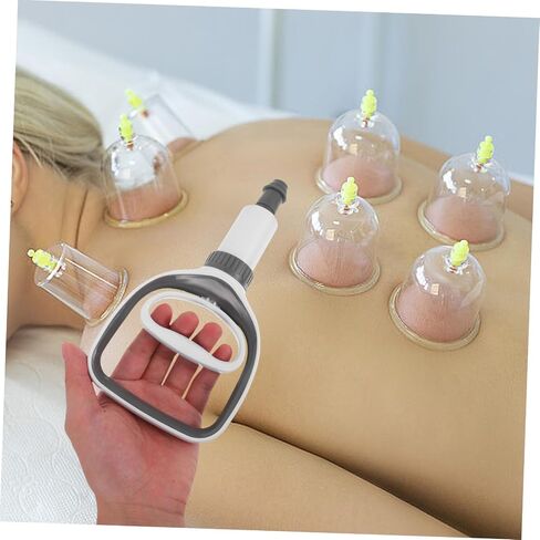 Hemoton Handheld Cupping Pump Pump Tool Manual Cupping Therapy Supply for Home Use Vacuum Pump للتدليك والإغاثة اثنين من تصميم الألوان in Saudi Arabia