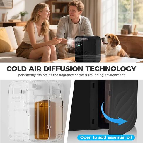 Hotel Scent Diffuser, House Scent Machine, 5000 Sq.Ft of Coverage, 500ml Large Capacity Aromatherapy Machine, Scent Diffusers for Home Large Room, Office Waterless Essential Oil Diffuser in Kuwait