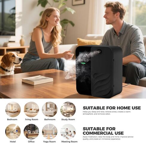 Hotel Scent Diffuser, House Scent Machine, 5000 Sq.Ft of Coverage, 500ml Large Capacity Aromatherapy Machine, Scent Diffusers for Home Large Room, Office Waterless Essential Oil Diffuser in Kuwait