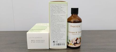 3.38FL.OZ Coconut & Vanilla Fragrance Oils for Aromatherapy, Essential Oils for Diffusers for Home, Perfect for Diffuser, Yoga, DIY Candle and Soap Making - 100ml in Kuwait