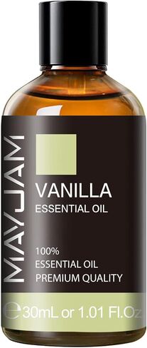 Vanilla Essential Oil 30ml/1.01fl.oz, MAYJAM Premium Vanilla Oils for Aromatherapy, Diffuser, Soap Making, Candle Making, Long Lasting Scents in Saudi Arabia