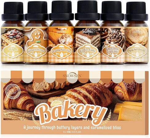 زيوت التوابل الأساسية للناشر للمنزل ، مجموعة زيت العطرية Snowsen - قرفة التفاح ، فطيرة القرع ، خبز الزنجبيل ، القهوة ، الفانيليا ، التوابل الحصاد ، مجموعة هدايا عطر الخريف in Kuwait