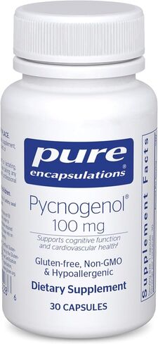 Pure Encapsulations Pycnogenol 100 mg | Hypoallergenic Supplement to Promote Vascular Health and Provide Antioxidant Support | 60 Capsules in Saudi Arabia