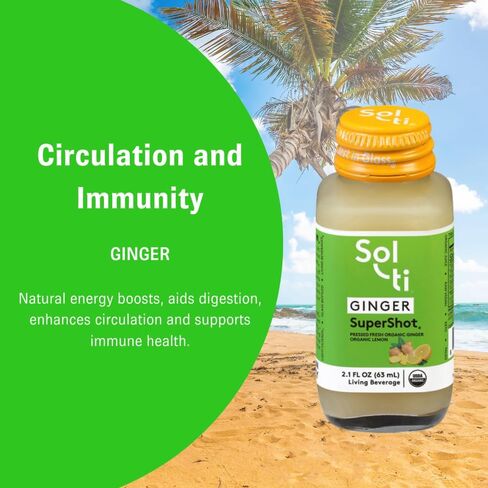 تساعد مشروب الخنجر الزنجبيل العضوي ، على المساعدة في استعادة العضلات ، وتداول ، وصحة الرئة ، والأطعمة الفائقة بواسطة SOL-TI ، ومزيج عصير البرتقالي والليمون ، و 12 حزمة (2.1 أوقية) in Kuwait