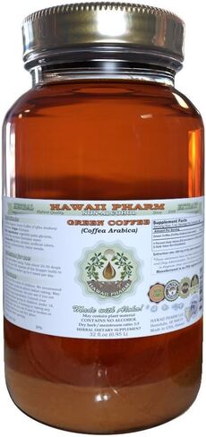 مستخلص سائل خالي من القهوة الخالية من الكحول ، القهوة الخضراء (Coffea arabica) الفاصوليا المجففة جليسريت هاواي بيدل in Kuwait