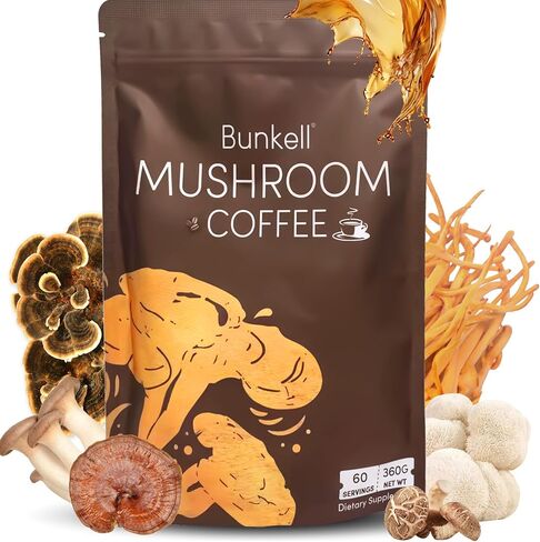 قهوة الفطر ، والتكييف 6 فطر مع ماني الأسد ، وريشي ، و Cordyceps ، و Shiitake ، و King Trumpet & Turkey Tail ، ومسحوق القهوة الفوري للطاقة ، والهضم ودعم المناعة ، و 30 حصصًا in Kuwait