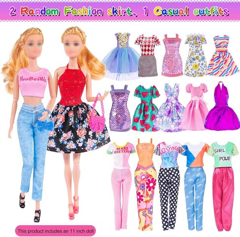 Doll and Doll Accessories 106 Pcs Doll Clothes and Accessories Purple Doll Closet Wardrobe Dream Closet Playest For 11.5 Inch Girl Doll Including Shoes Rack,Dress,Shoes Hangers Accessories(One Doll) in Kuwait