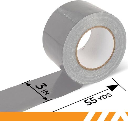 GTSE Black Duct Tape, Wide Roll, 3 inches x 55 Yards (164 ft), Heavy-Duty, Waterproof, 1 Roll Pack in Saudi Arabia