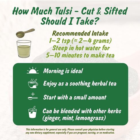 التوابل الملف الشخصي USDA Tulsi Indian Tulsi/Holy Basil Cut & Sifted ، 2 أوقية ، مختبر تم اختباره للمعادن الثقيلة ، Sanctum ، Albahaca Sagrada in Saudi Arabia