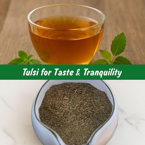 التوابل الملف الشخصي USDA Tulsi Indian Tulsi/Holy Basil Cut & Sifted ، 2 أوقية ، مختبر تم اختباره للمعادن الثقيلة ، Sanctum ، Albahaca Sagrada in Saudi Arabia